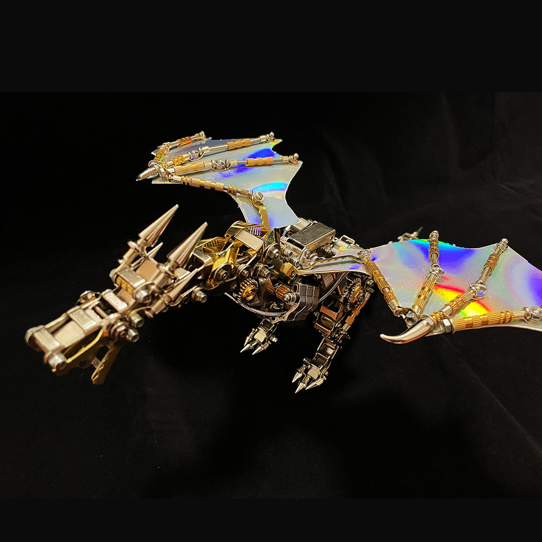 3D Metal Mechanical Steampunk Dragon Crafts DIY Assembly Model Kit Art Device-600PCS+