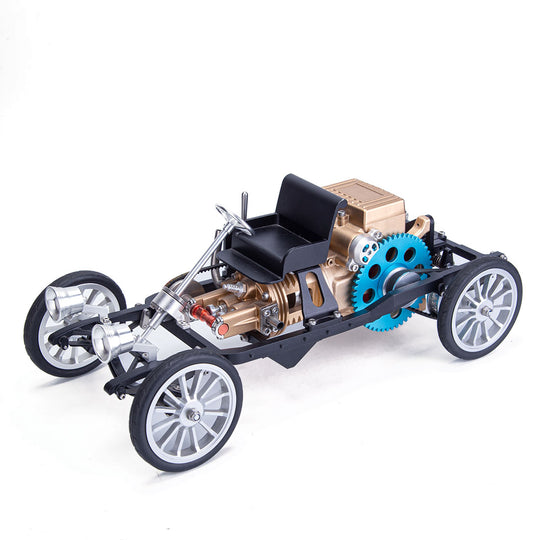 TECHING Car Engine Model Full Metal Assembled Single-cylinder Automobile Engine Model Gift Collection - Used (Assembled Version) Like New