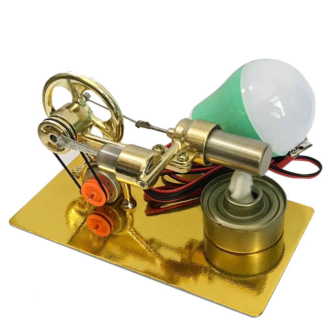 Single Cylinder Stirling Engine Model Kit With LED for Science Experiment - enginediy