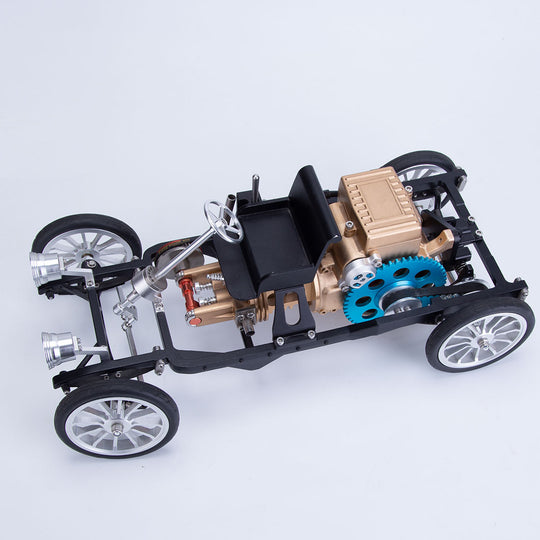 TECHING Car Engine Model Full Metal Assembled Single-cylinder Automobile Engine Model Gift Collection - Used (Assembled Version) Like New