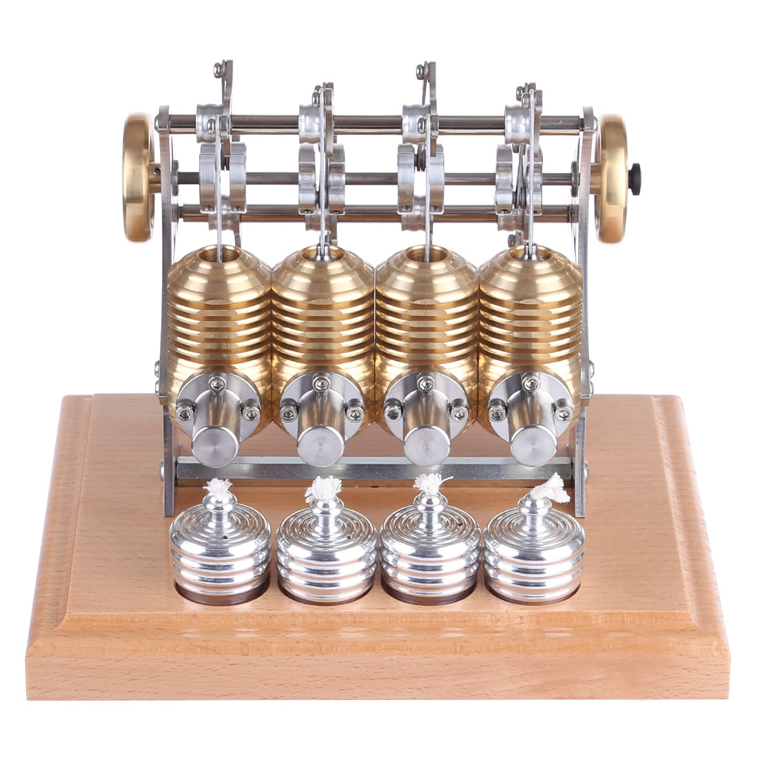 Stirling Engine Model That Works - All Metal 4 Cylinder Assembled Stirling Engine Model