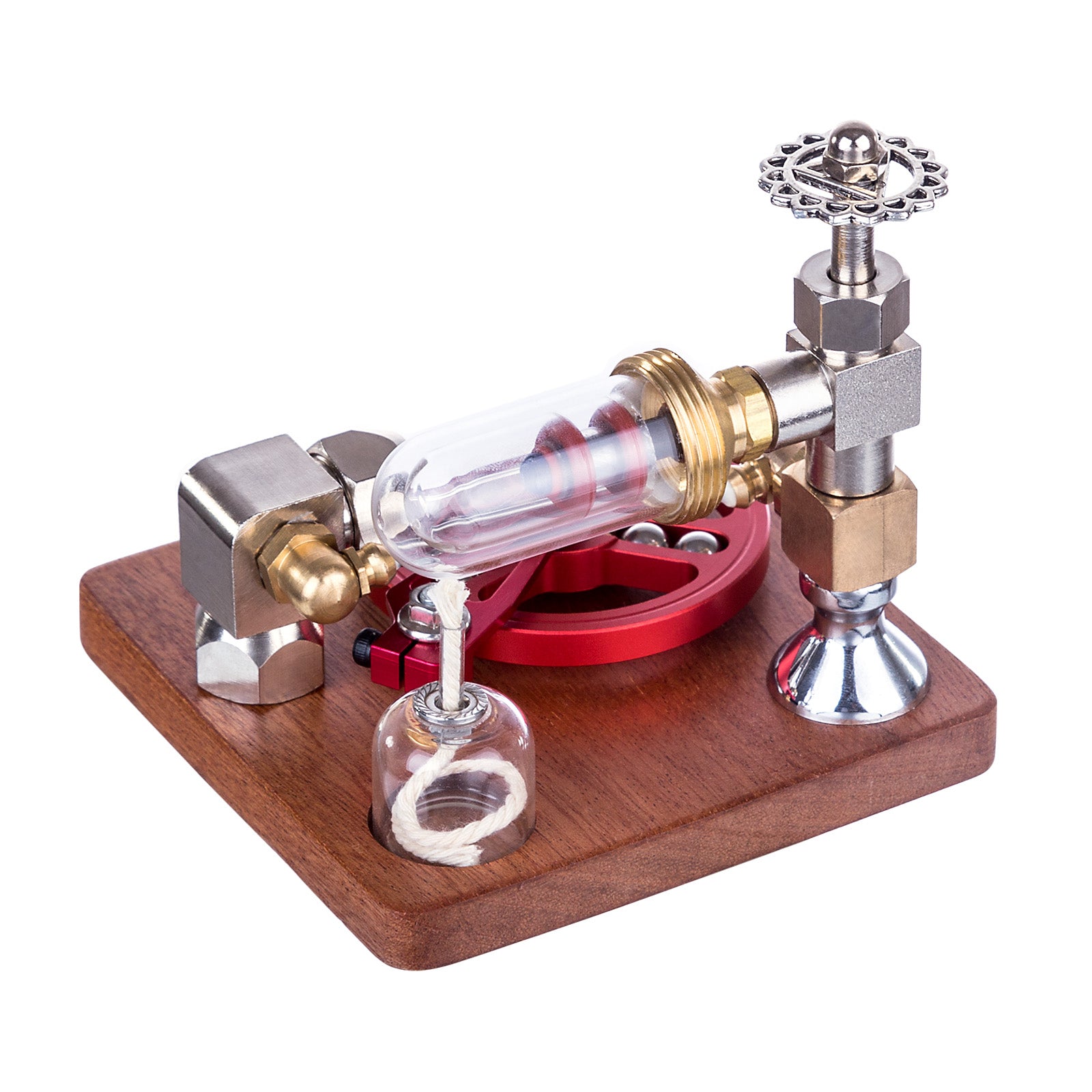 ENJOMOR Speed-Controlled Single Cylinder Stirling Engine Model with Ball Bearing Flywheel - STEM Toys