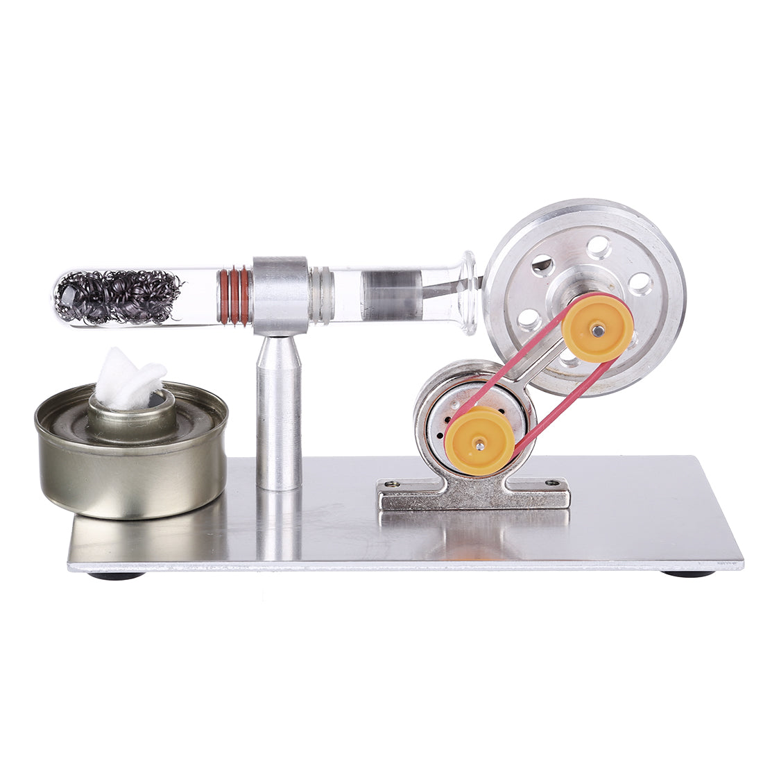 Single Cylinder Stirling Engine Experimental Generator Model