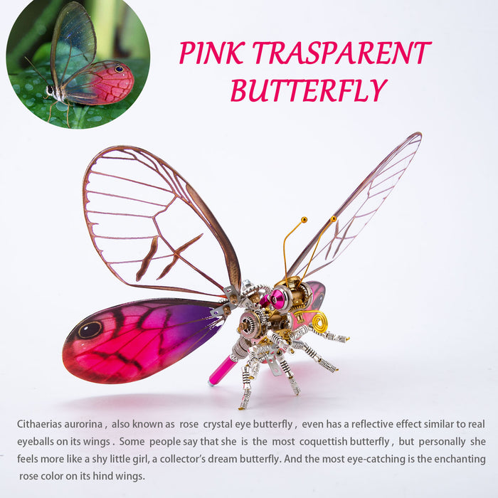 Steampunk 3D Butterfly Model Metal Puzzle DIY Assembly Kit for Kids, T–  EngineDIY