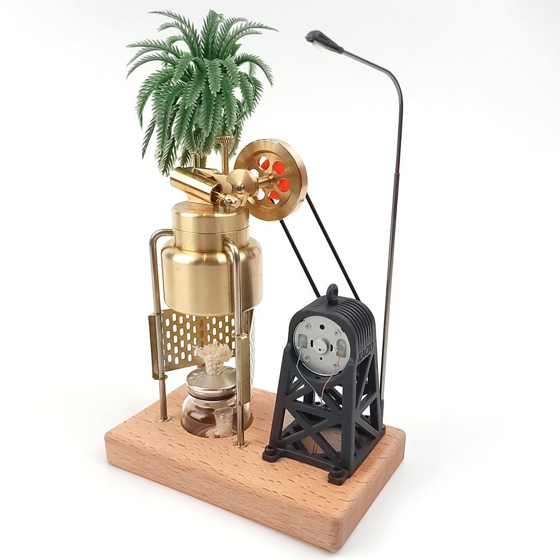 KACIO FD-6 Mini Three-legged Vertical Swing Steam Engine Model with Boiler & Steam Power Generating Units