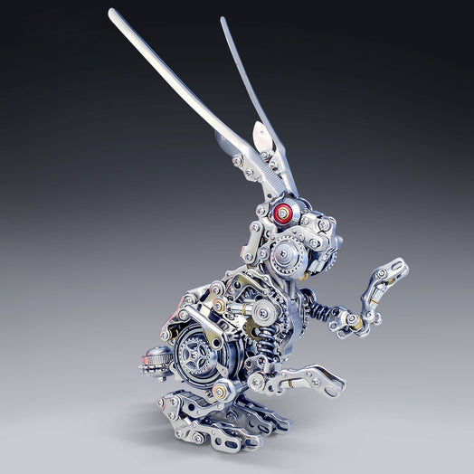 3D Puzzle DIY Model Kit Jigsaw Metal Punk Mechanical Rabbit Model Mechanical Assembly Crafts-500PCS