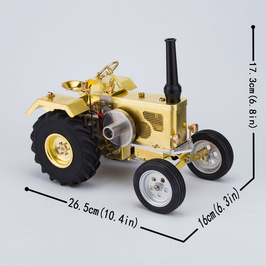 T16 Antique Roller Tractor Model with 1.6cc Mini Horizontal Air-cooled Single-cylinder Gasoline IC Engine