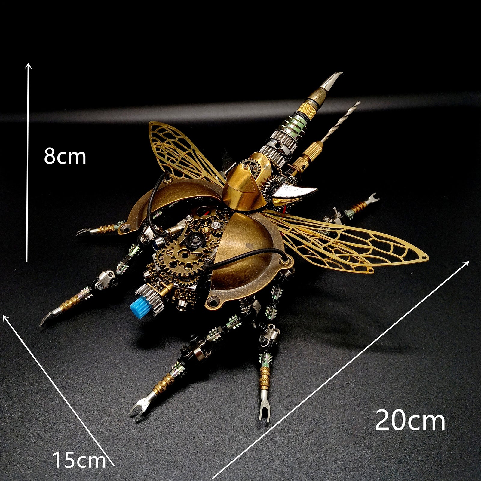 3D Puzzle Model Kit Mechanical Rotatable Beetle with Voice Control Light Metal Games DIY Assembly Jigsaw Crafts Creative Gift - enginediy