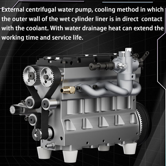 HOWIN L4 Engine 17.2cc SOHC Inline 4 Cylinder 4 Stroke Water-cooled Electric Nitro IC Engine Model