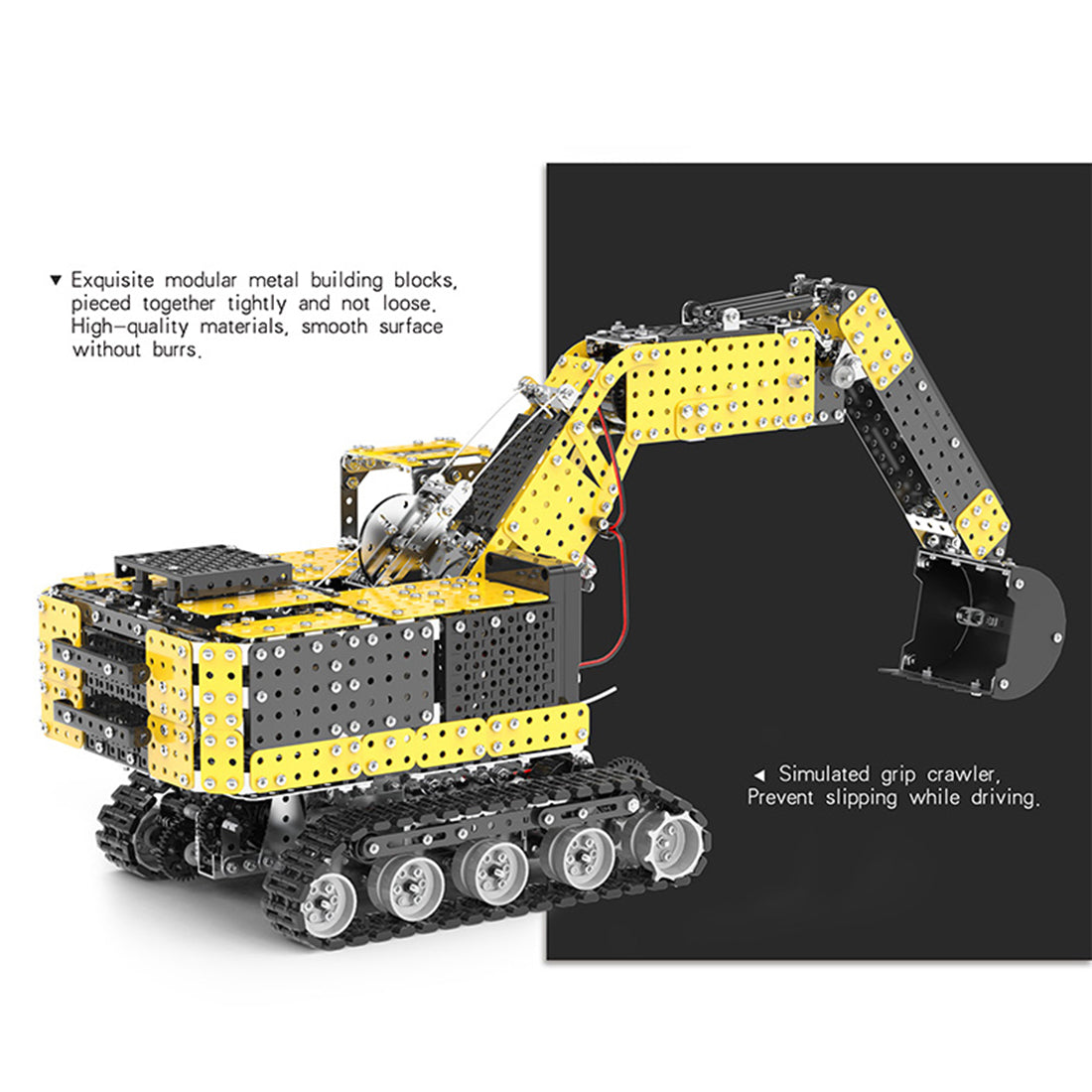 DIY Metal Assembly Model 2.4G 12CH Simulation Engineering Construction Vehicle Toy 2544Pcs