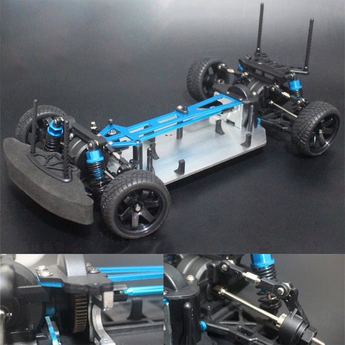 HSP 94123 1/10 4WD Electric RC Drift Car Frame Empty Remote Control Car Frame with Tires - Upgraded Finished Version