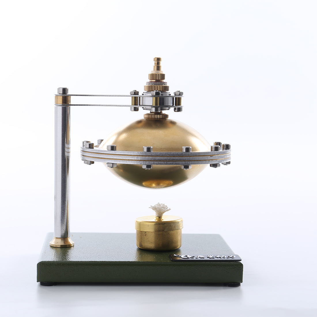 UFO Spin Suspension Steam Engine Model DIY Engine Kit with Copper Boiler and Alcohol Lamp - enginediy