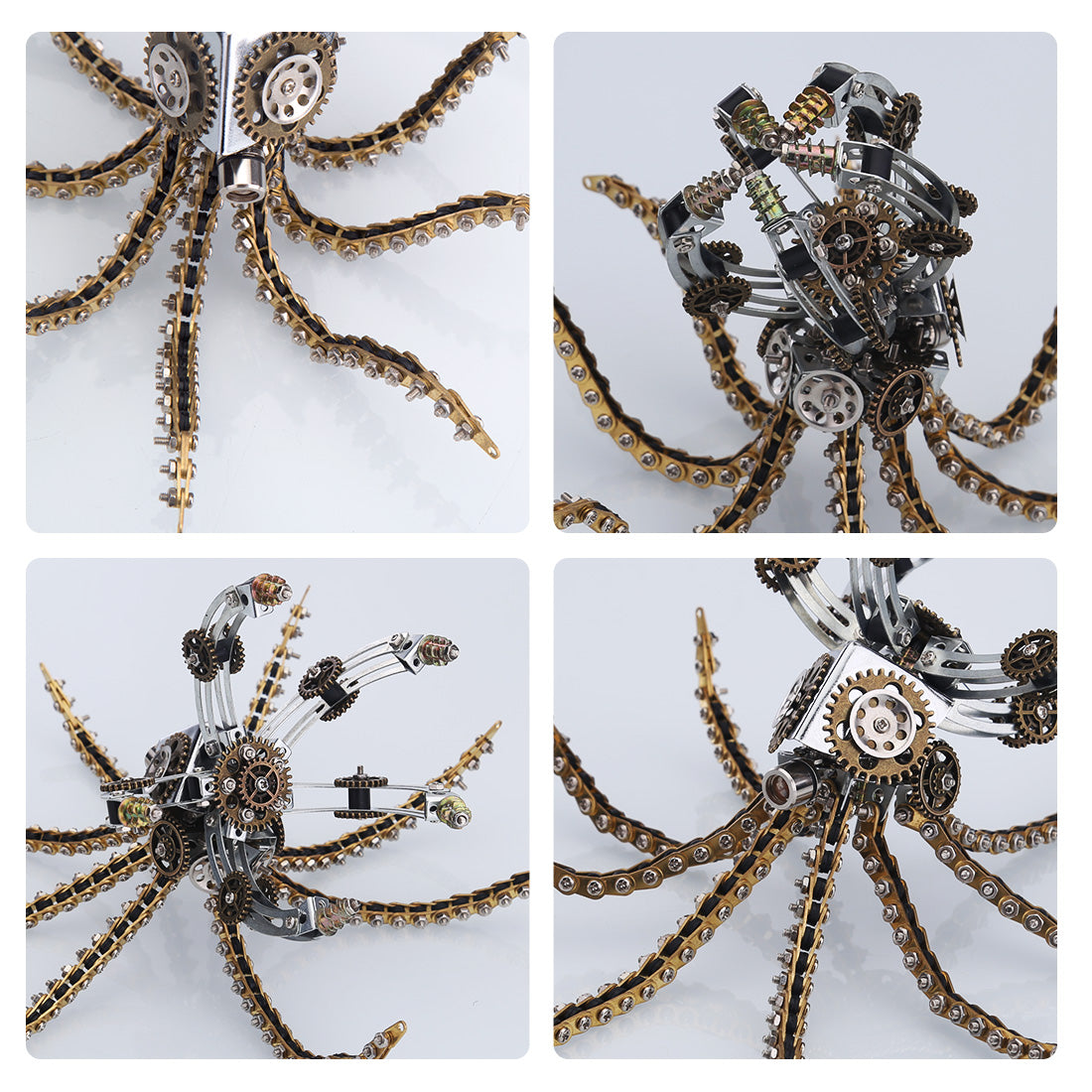 3D Metal Steampunk Galaxy Craft Puzzle Mechanical Octopus Model DIY Assembly for Home Decor Creative Gift-1060PCS