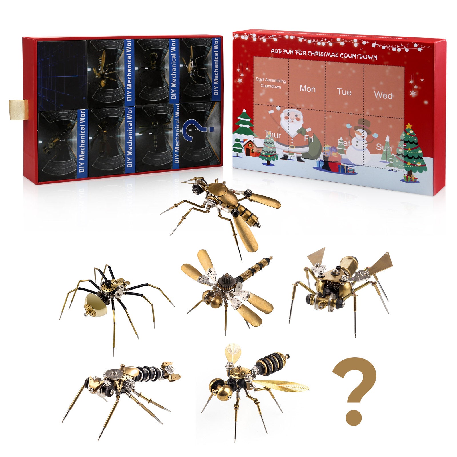 3D Metal Mechanical Insect Model Kit - Make Your Own Advent Calendar - Creative Gift 650+Pcs