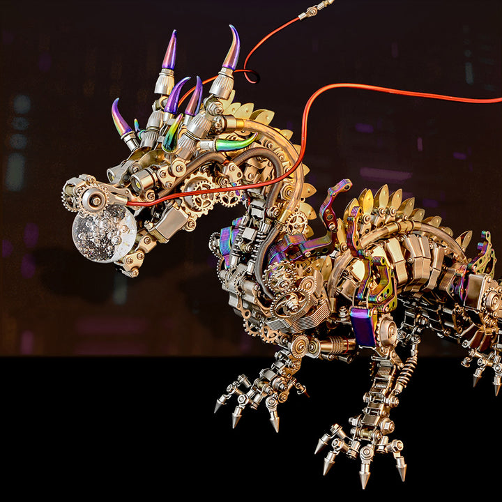 3D Metal Cyberpunk Mechanical Dragon Crafts DIY Assembly Model Kit Art Device for Kids, Teens and Adults-2030+PCS