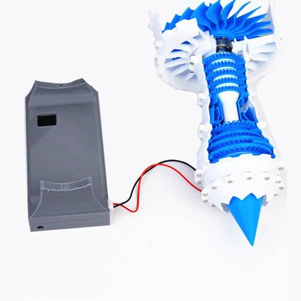 3D Printed Aero Engine Turbofan Engine Model DIY Stem Engine Toy with Motor - enginediy