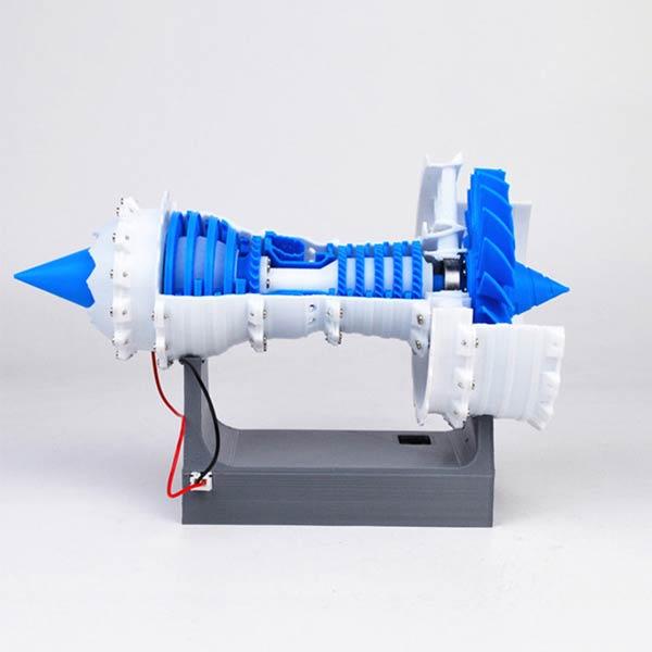 3D Printed Aero Engine Turbofan Engine Model DIY Stem Engine Toy with Motor - enginediy