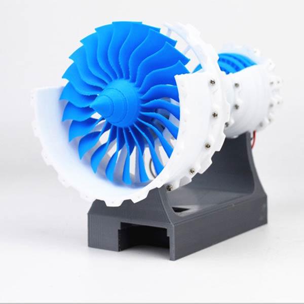 3D Printed Aero Engine Turbofan Engine Model DIY Stem Engine Toy with Motor - enginediy