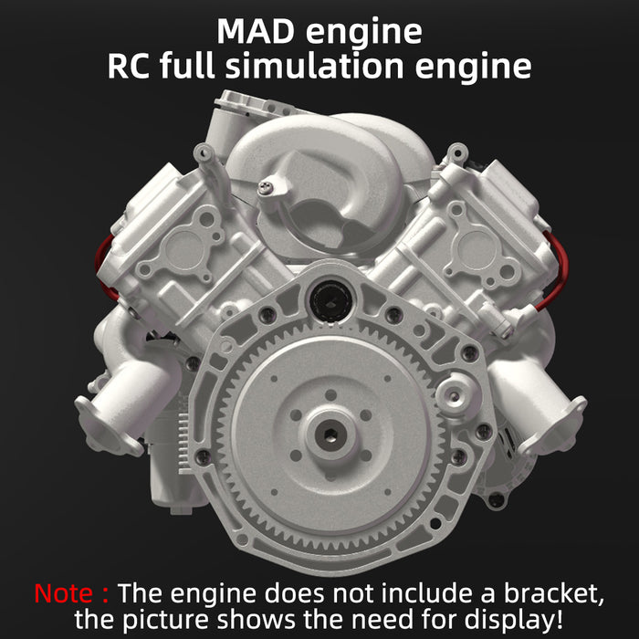 MAD RC Simulación Dinámica V8 Motor de combustión interna Modelo DIY  Asamblea V8 Modelo de motor para AX90104 SCX10â…¡ Capra VS4-10 Pro/Ultra  Model