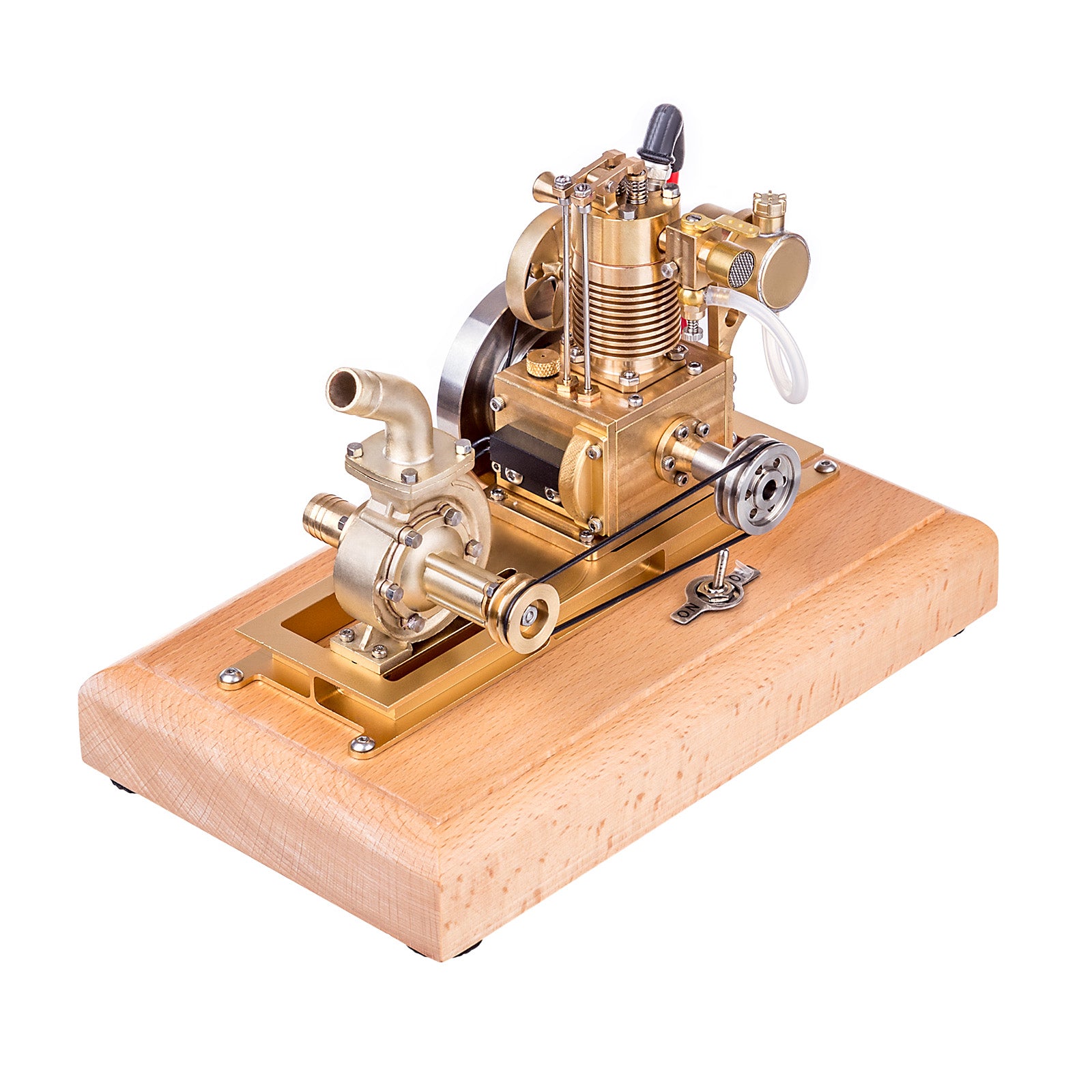 M16B 1.6cc Mini 4 Stroke Gasoline Engine Model Horizontal Air-cooled Single-cylinder Internal Combustion Engine with Wooden Base