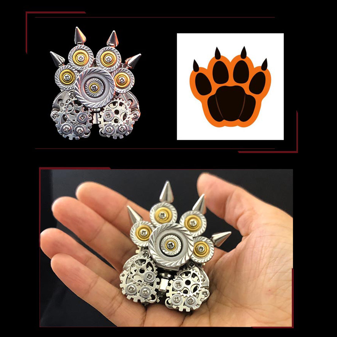 100PCS+ 3D Metal Lovely Tiger Paw Kit Assembly DIY