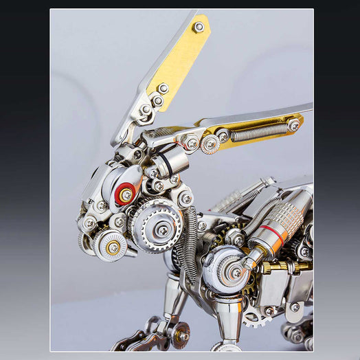 3D Puzzle DIY Model Kit Jigsaw Metal Punk Mechanical Rabbit Model Mechanical Assembly Crafts-500PCS