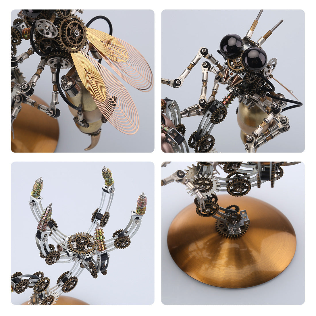 627PCS Metal Steampunk Kit Toy Mechanical Wasp