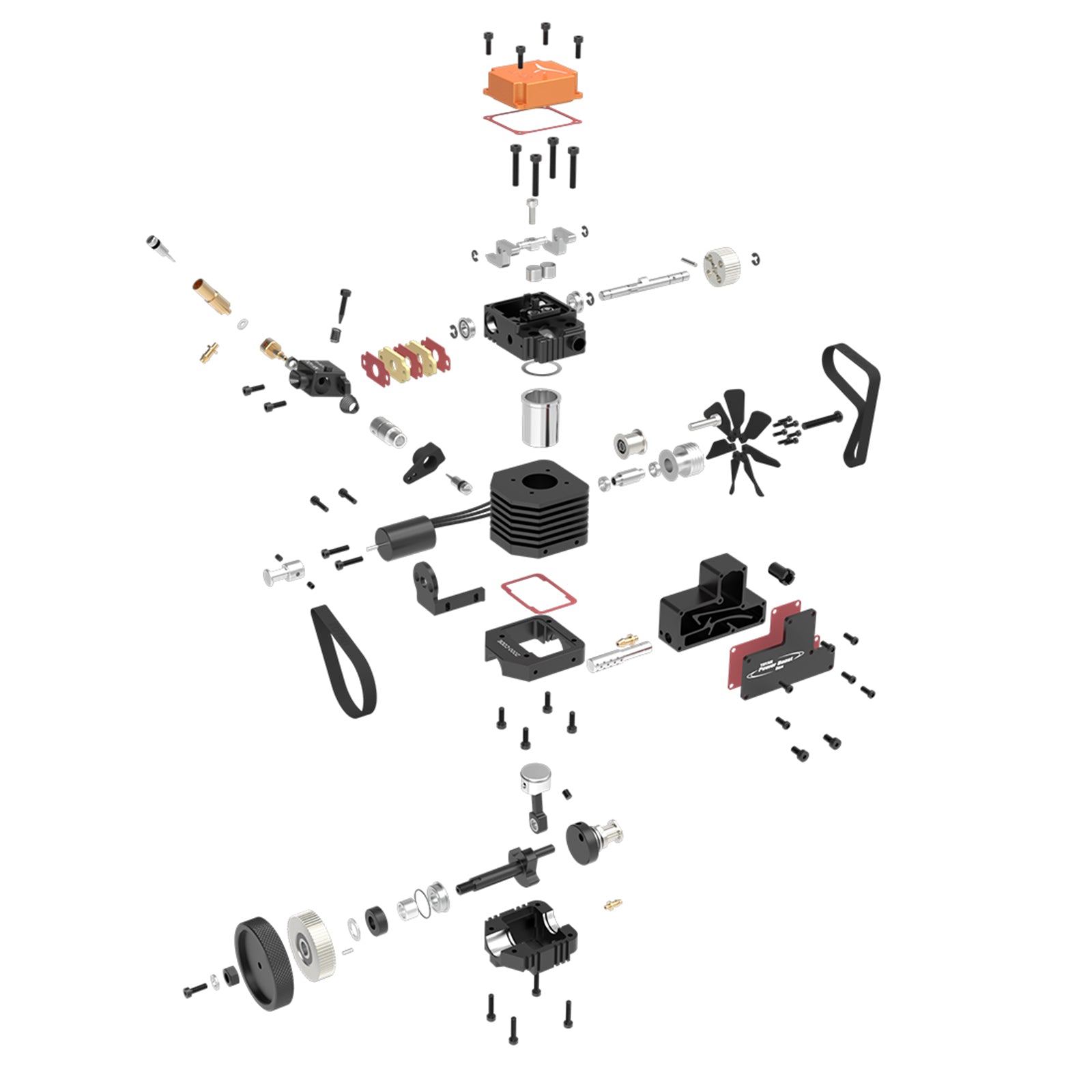 Toyan Engine FS-S100AC RC Engine Building Kit with Start Kit and Toyan Base - enginediy