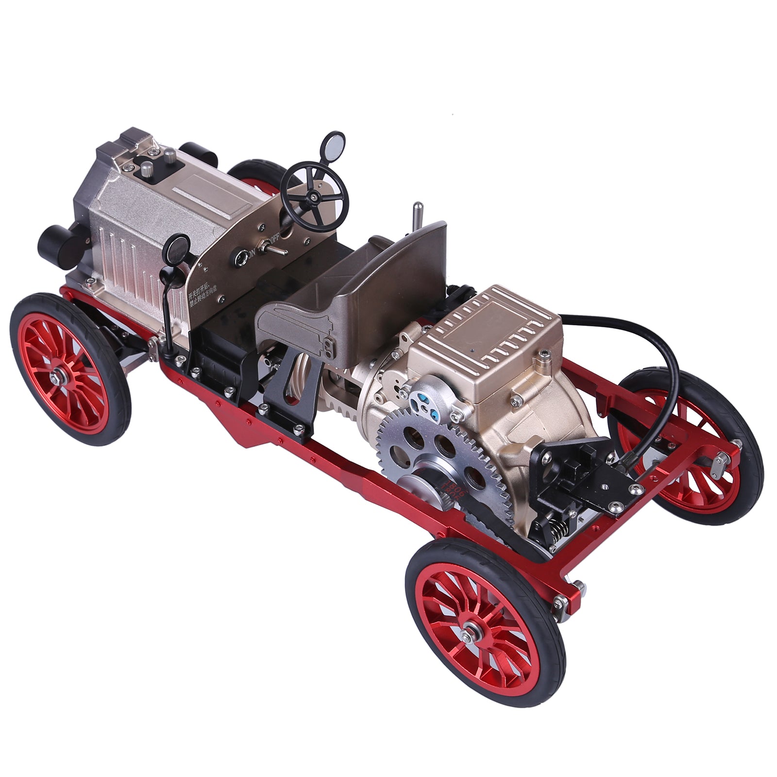 Teching Classic Car Engine Assembly Kit Mini Electric Single-cylinder Engine Metal Mechanical Model High Level Educational Collection - enginediy