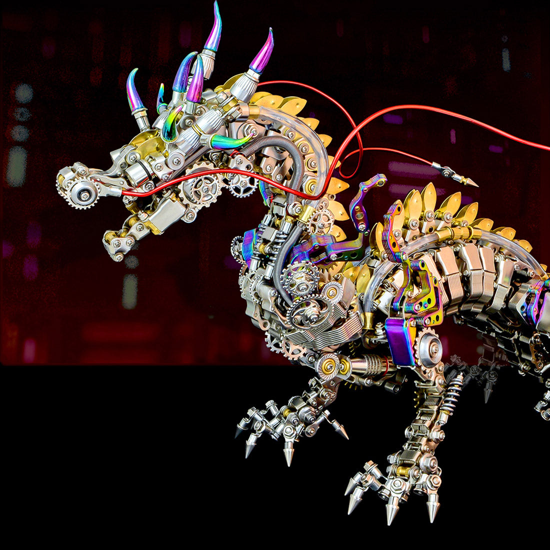 3D Metal Cyberpunk Mechanical Dragon Crafts DIY Assembly Model Kit Art Device for Kids, Teens and Adults-2030+PCS