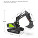 HUINA  1: 14 22CH 2.4G RC Excavator Remote Control Truck Engineering Vehicle Model Unique Gift for Kids, Teens and Adults - enginediy