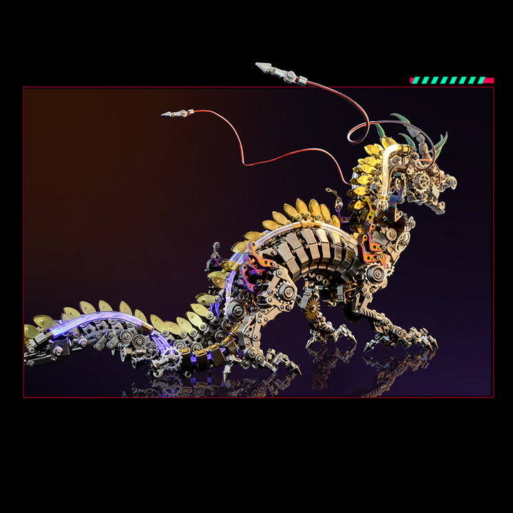 3D Metal Cyberpunk Mechanical Dragon Crafts DIY Assembly Model Kit Art Device for Kids, Teens and Adults-2030+PCS