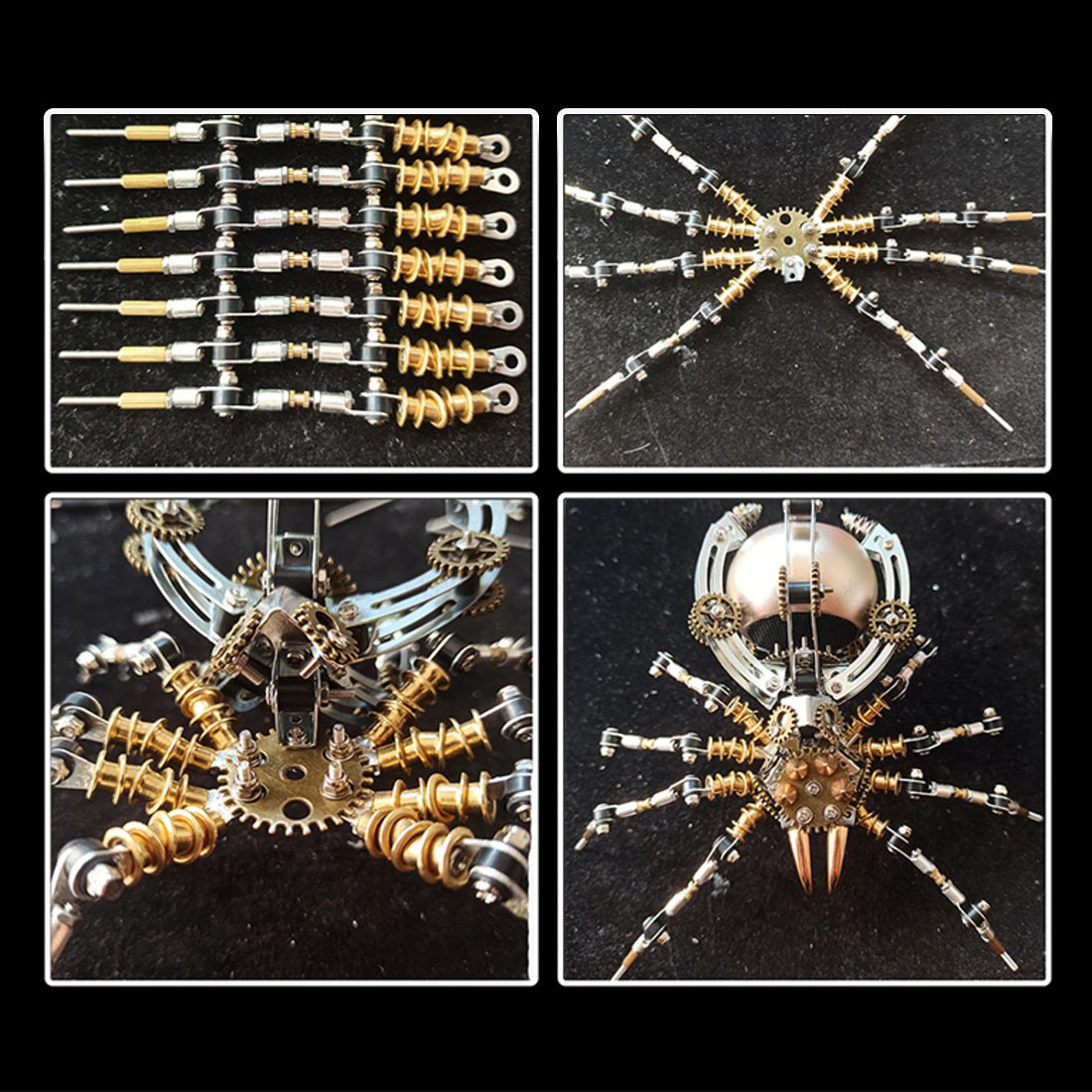 512PCS Metal DIY Assembly Toys Mechanical Spider with Lamp