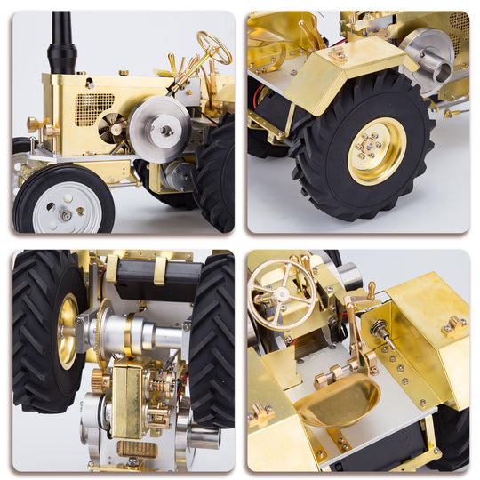 T16 Antique Roller Tractor Model with 1.6cc Mini Horizontal Air-cooled Single-cylinder Gasoline IC Engine