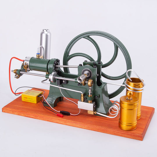 RETROL Horizontal Mill Engine Stationary Steam Engine Hot-bulb Engine Look 4-Stroke Water-cooling Gasoline Engine IC Engine Model