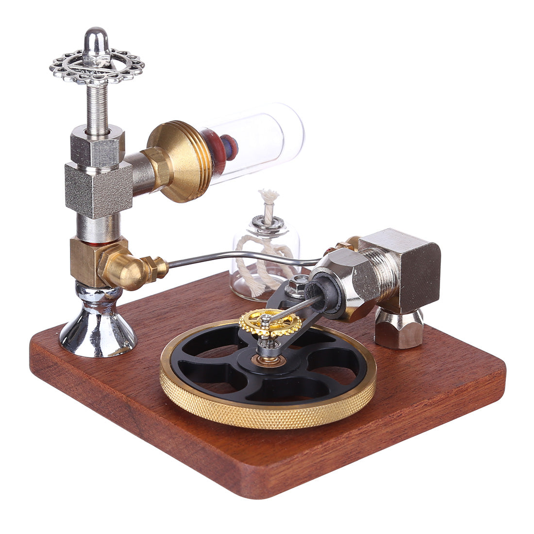 Stirling Engine Model with Horizontal Flywheel Speed Adjustable | Science Experiment Engine - enginediy