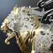 3D Puzzle DIY Model Kit Jigsaw Metal Tiger Model Ancient Chinese Beasts Mechanical Assembly Crafts-Black Golden