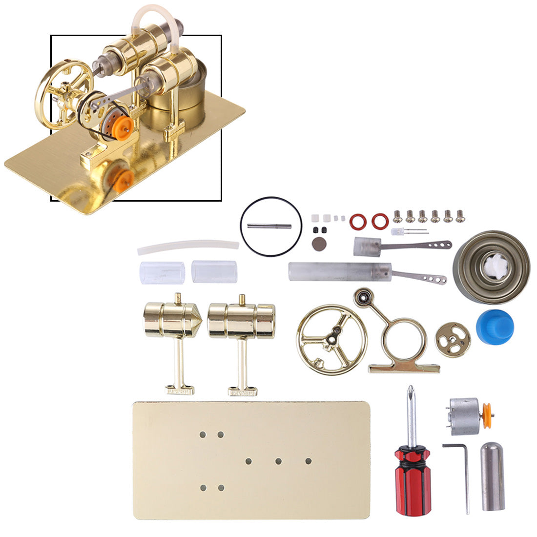 Stirling Engine Generator Model DIY Assembly Kit Physical Experiment - enginediy