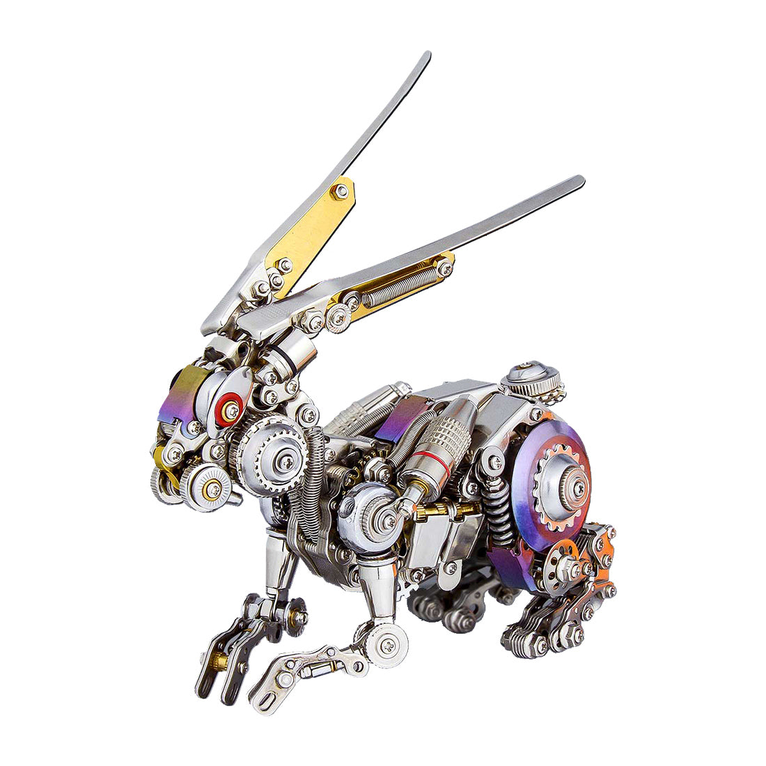 3D Puzzle DIY Model Kit Jigsaw Metal Punk Mechanical Rabbit Model Mechanical Assembly Crafts-500PCS