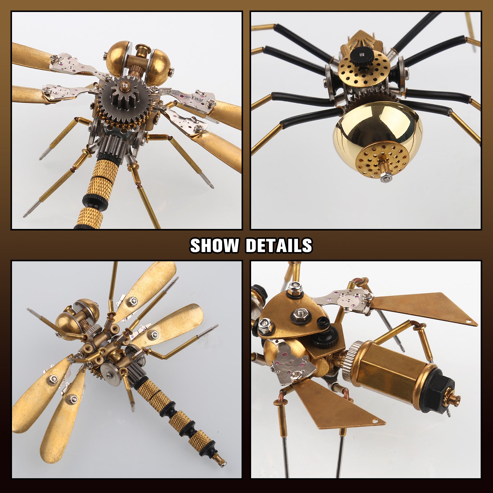 500+Pcs Steampunk Insect MINI Metal Creative Crafts