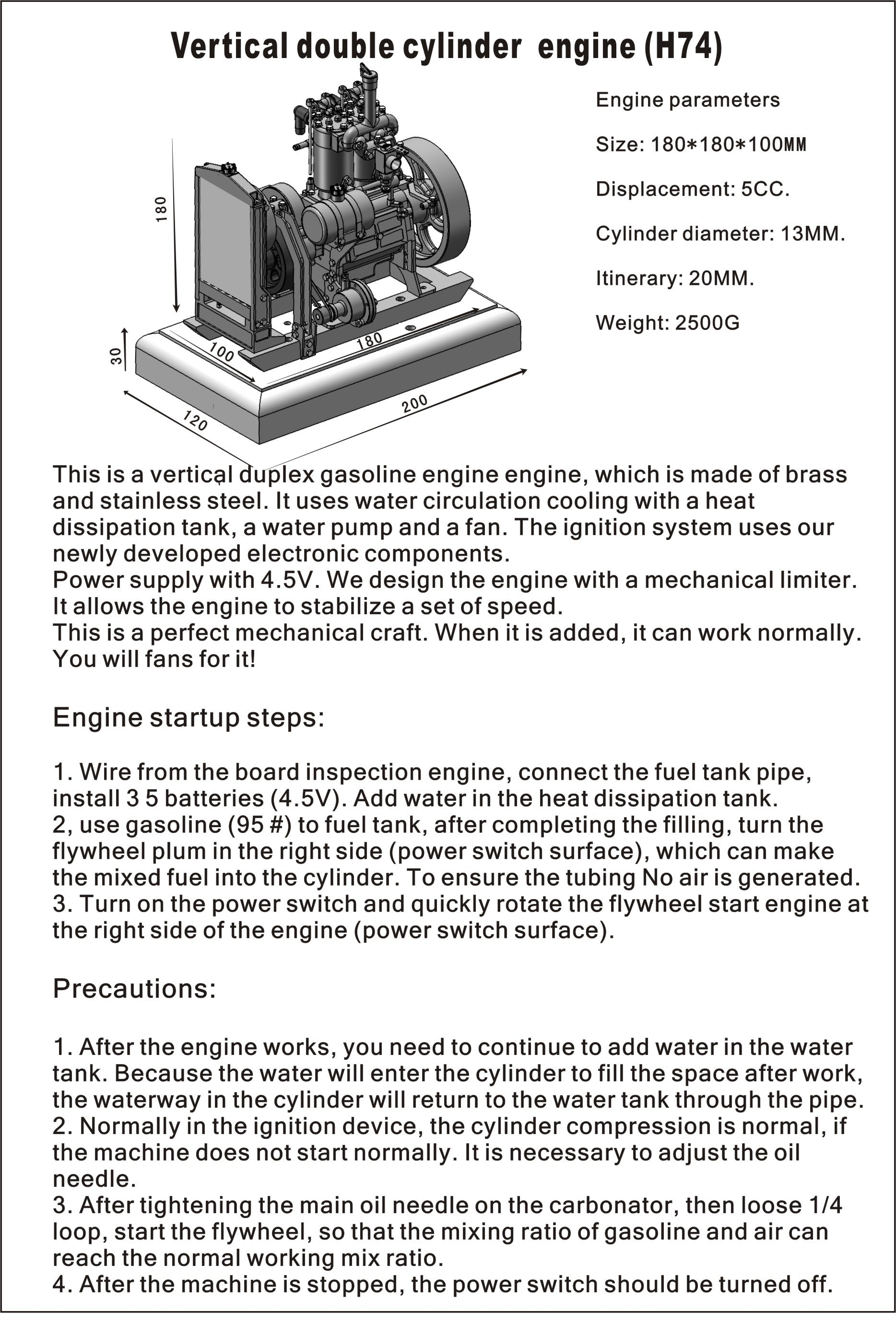 holt h74 tractor engine gas