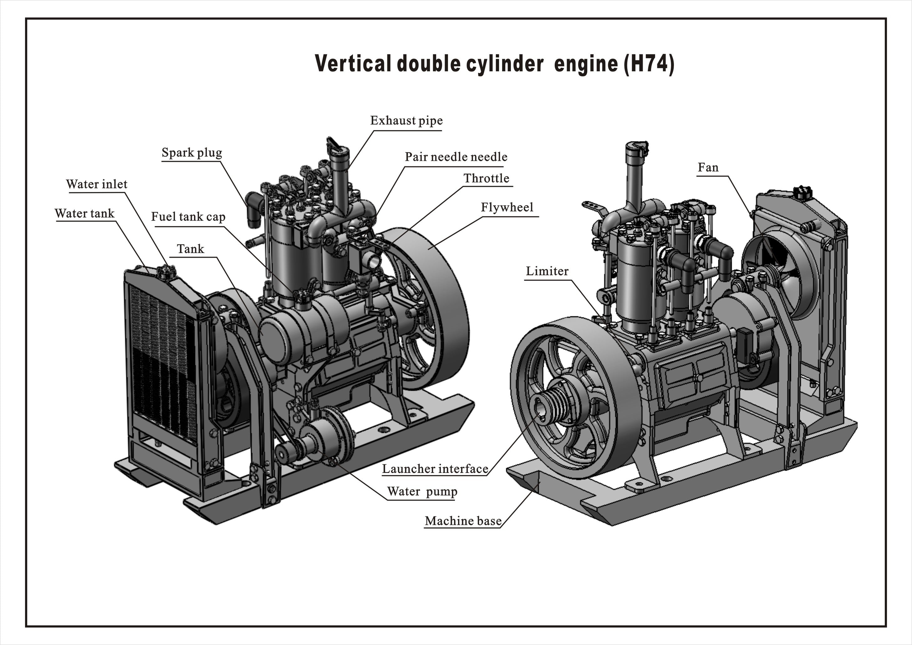 holt h74 tractor engine gas