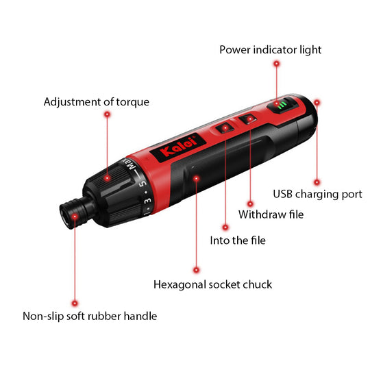 Portable Precision Electric Torque Screwdriver Set DIY Tools for TECHING Engine Model Building and More