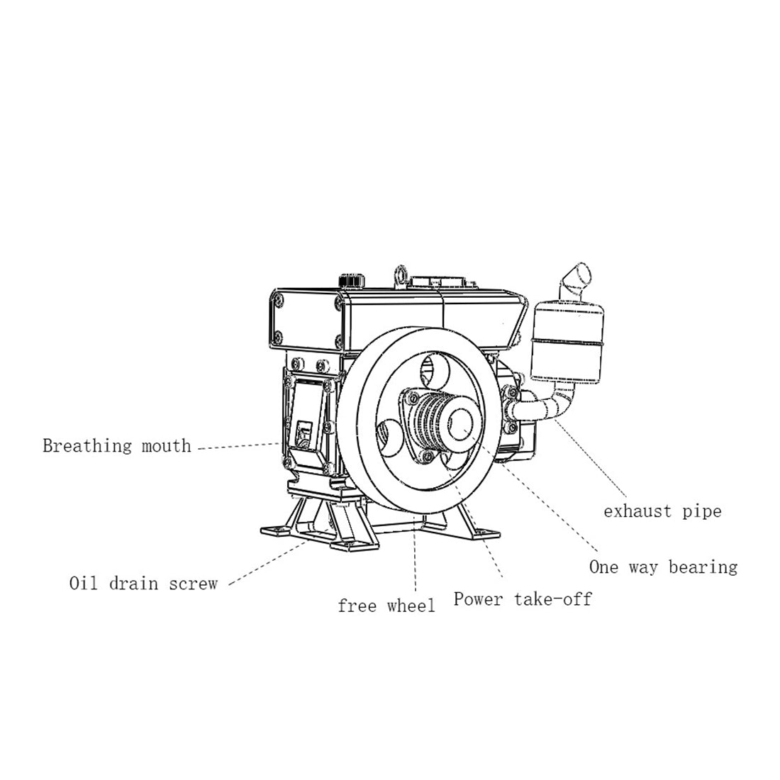 CISON L100 3.5cc Mini Evaporative Cooled Single-cylinder 4-stroke Gasoline Engine Internal Combustion Engine Model - Speed Up to 8000rpm