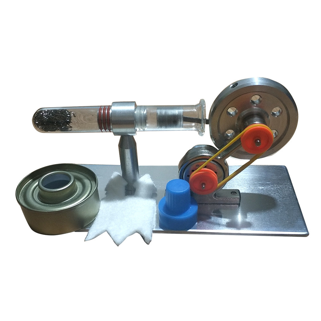 Single Cylinder Stirling Engine Experimental Generator Model