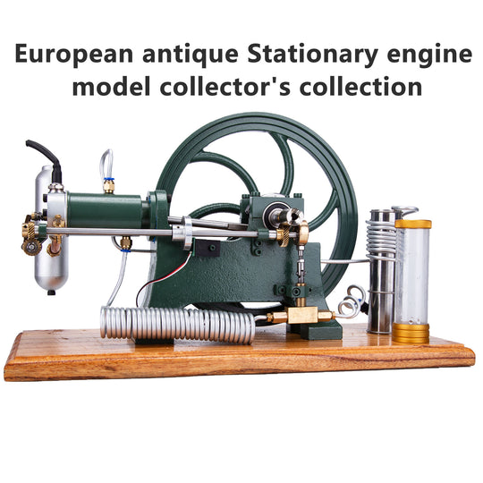 RETROL Horizontal Mill Engine Stationary Steam Engine Hot-bulb Engine Look 4-Stroke Water-cooling Gasoline Engine IC Engine Model