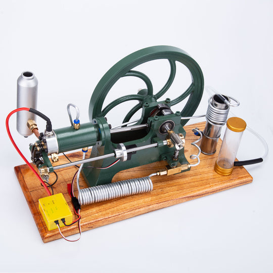 RETROL Horizontal Mill Engine Stationary Steam Engine Hot-bulb Engine Look 4-Stroke Water-cooling Gasoline Engine IC Engine Model