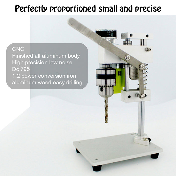 Precision Mini Desktop Electric Bench Drill Machine with Power Supply Adapter