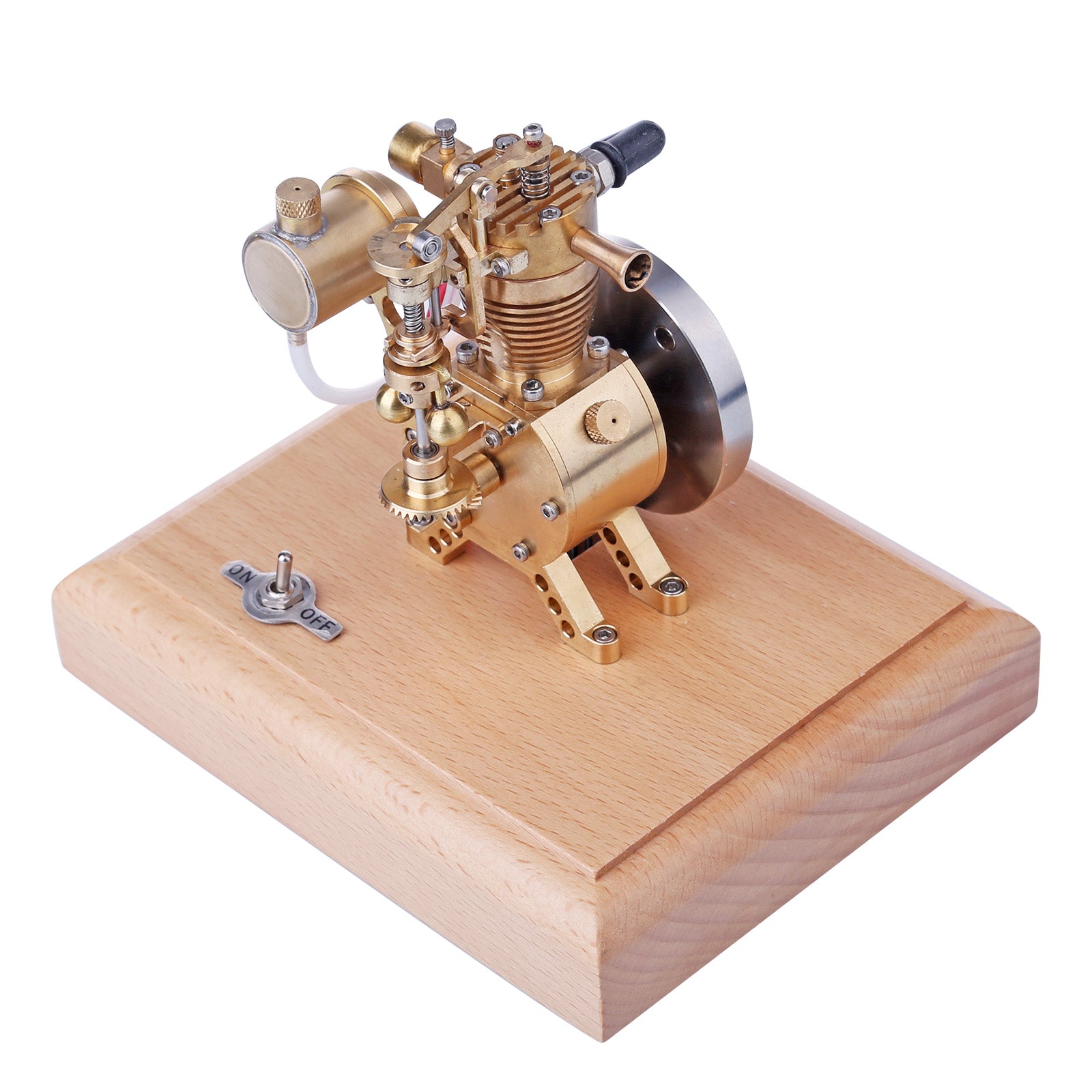 M19 1.6cc Mini SAM Hit and Miss 4 Stroke Vertical Gas Engine Internal Combustion Engine Model with Flying Ball Speed Limiter