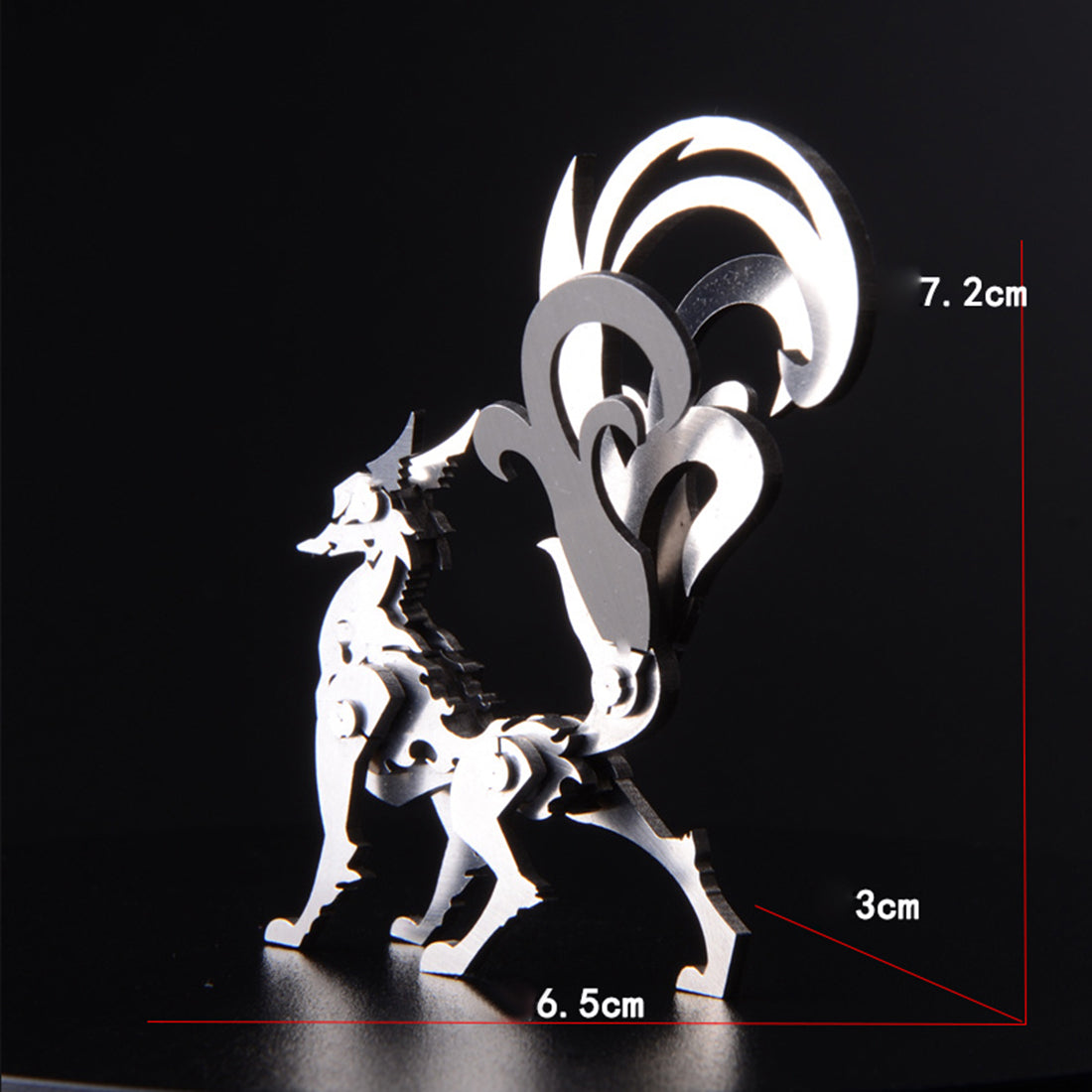 3D Puzzle DIY Model Kit Detachable Jigsaw Nine-tailed Fox Metal Games - enginediy